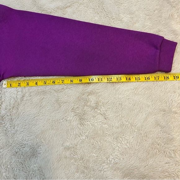 L.L. Bean | Purple Button Down Cotton Cardigan w/Removable Shoulder pads Size M - Picture 12 of 15